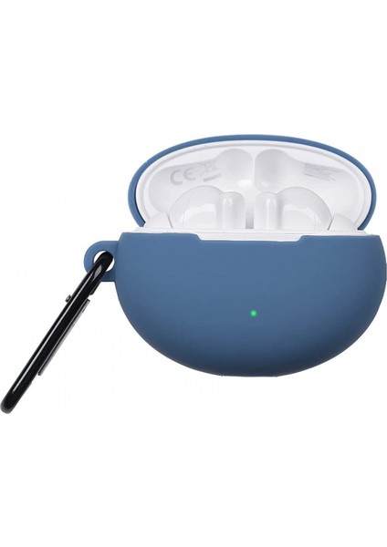 Freebuds 4i ile Uyumlu Kulaklık Kabuğu Silikon Taşıma Çantası, Kancalı Taşınabilir Çizik Kapağı (Mavi) (Yurt Dışından)