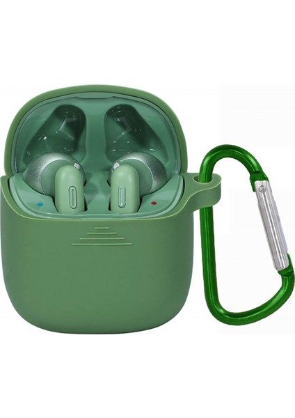 Jbl Tune 225 TWS/220TWS Için Silikon Kılıf Anti-Kayıp Darbeye Dayanıklı Koruyucu Kılıf Kapak Jbl Tune 225 TWS/220TWS ile Uyumlu (Çim Yeşili) (Yurt Dışından)