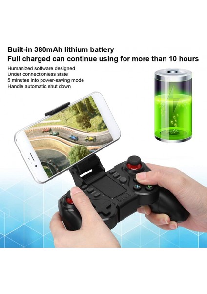 Kablosuz Bluetooth Gamepad, Android/ıos Cihaz Sistemi Için Geri Çekilebilir Braketli Kablosuz Bluetooth 4.0 Oyun Denetleyicisi Kavrama Oyun Denetleyicisi (Yurt Dışından) modelleri