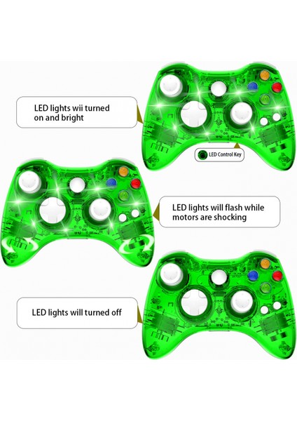 Pro Oyun 6 Ft. Xbox 360 Için Uzun Kablolu Kumanda, Xbox 360 Denetleyici USB Gamepad Pc Microsoft Xbox 360/XBOX 360 Slim/windows 7 8 10 Oyun Için Kablolu Joypad - Parlak Yeşil (Yurt Dışından)