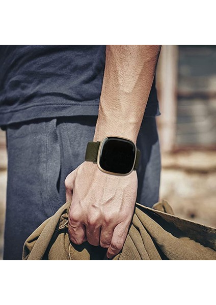 Fitbit Versa 3 / Fitbit Sense ile Uyumlu 4 Parçalı Elastik Naylon Kayış, Ayarlanabilir Elastik Kumaş Akıllı Saat Spor Kayışı (Saf Siyah/lacivert/yeşil/koyu Gri) (Yurt Dışından) fırsatları