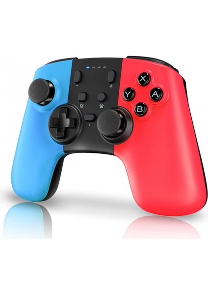 Wireless Controller For Nintendo Switch, Remote Pro Controller For Nintendo Switch Console, Game Controller Supports Gyro Axis, Thrbo And Dual Vibration (Red&blue) (Yurt Dışından)