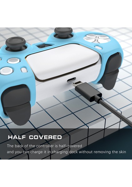 Playstation 5 / Ps5 Denetleyicisi Için Silikon Denetleyici Kaplamaları Kaymaz Kapak Kılıf Koruyucu Kılıf (Yurt Dışından)