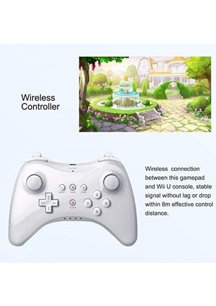 Wii U Için Pro Denetleyici, Nintendo Wii U Için Kablosuz Denetleyici Gamepad Çift Analog Oyun Uzaktan Kumanda Çubuğu (Beyaz) (Yurt Dışından) modelleri