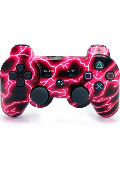 Şarj Kablosu ile Sony Playstation 3 Için Ps3 Denetleyici Kablosuz 6 Eksenli Çift Şok Oyun Denetleyicisi (Yurt Dışından)
