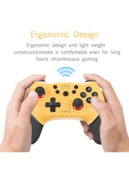 Anahtar Pro Gamepad Anahtar Konsolu ile Uyumlu 6 Eksen Saplı Kablosuz Bt Gamepad Oyun Joystick Denetleyicisi Sol Mavi (Yurt Dışından)
