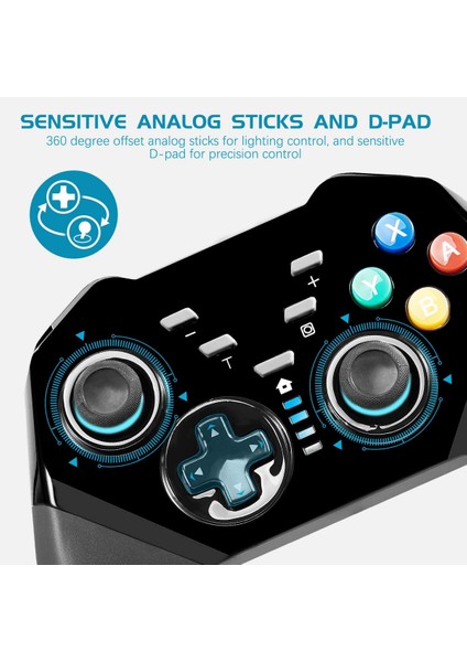 Wireless Switch Pro Controller,wireless Controller Bluetooth Gamepad Joypad Pro Controller Remote Joystick With Motion Controls For Switch Console (Yurt Dışından)