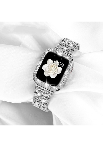 Avekı Kılıf Serisi ile Uyumlu Apple Watch Band Iwatch6/5/4/3/2/1, Bling Tam Elmas Taklidi Kadın Kız Takı Saat Bandı Için Şık Kristal Yedek Ayarlanabilir Bant, Gümüş (44MM) (Yurt Dışından) fiyatları