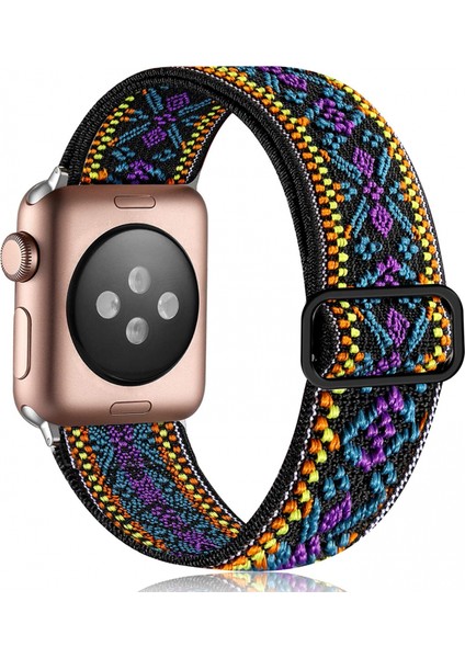 Avekı Esnek Döngü Bandı Apple Watch 38MM 40MM 41MM ile Uyumlu, Iwatch Se Serisi 7 6 5 4 3 2 1 Için Spor Elastik Naylon Yedek Bilekliği Ayarlayın, Boho Erik (Yurt Dışından)