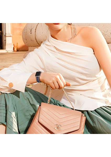 Avekı Esnek Döngü Bandı Apple Watch 38MM 40MM 41MM ile Uyumlu, Iwatch Se Serisi 7 6 5 4 3 2 1 Için Spor Elastik Naylon Yedek Bilekliği Ayarlayın, Boho Erik (Yurt Dışından)