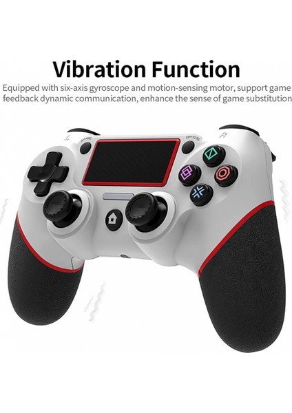 Dokunmatik Yüzey Titreşimli Kablosuz Bt Oyun Gamepad 6 Eksenli Tutma Işlevi Ps4 Ana Bilgisayarıyla Uyumlu Ergonomik Gamepad Siyah Yeşil (Yurt Dışından)