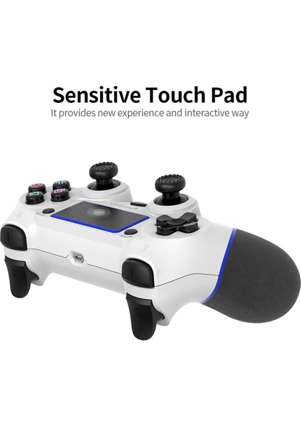 Dokunmatik Yüzey Titreşimli Kablosuz Bt Oyun Gamepad 6 Eksenli Tutma Işlevi Ps4 Ana Bilgisayarıyla Uyumlu Ergonomik Gamepad Siyah Yeşil (Yurt Dışından)