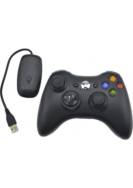 Xbox 360 Için Kablosuz Kumanda, 2,4 Ghz Gelişmiş Çift Titreşimli Oyun Kumandası ve Alıcı Uzaktan Gamepad Xbox 360 Slim Ps3 ve Pc Için Joypad Joystick Windows 7/8/10 (Siyah) (Yurt Dışından)