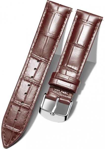 Avekı Hakiki Deri Yedek Saat Bandı Erkekler Kadınlar Için Çok Renkli Su Geçirmez, Kahverengi (14MM) (Yurt Dışından)