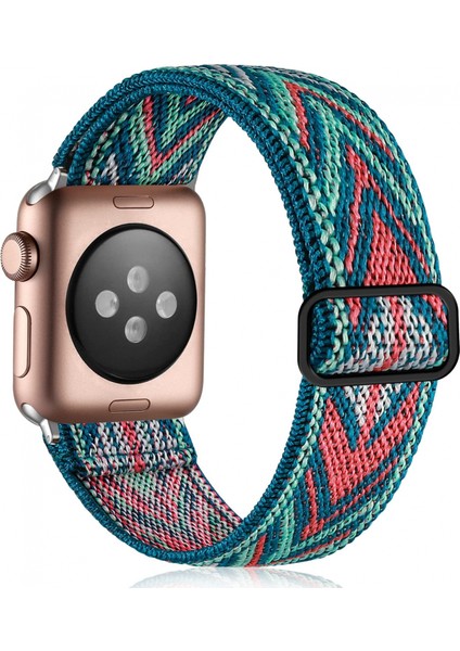 Avekı Apple Watch Band ile Uyumlu 38MM 40MM 41MM 42MM 44MM 45MM Kadın Erkek, Iwatch Se Serisi Için Esnek Naylon Solo Döngü Bileklik 7 6 5 4 3 2 1, Ok Yeşili (Yurt Dışından)