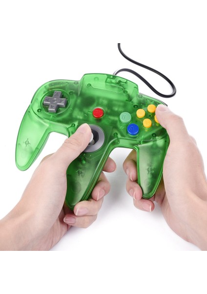 N64 Oyun Için Klasik USB Denetleyicisi, Windows Pc Mac Linux Raspberry Pi 3 Için USB Retro N64 Gamepad Joystick Joypad (Açık Yeşil) (Yurt Dışından)