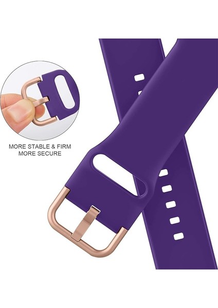 Apple Saat Kayışı Yumuşak Silikon Spor Bileklik Değiştirme Kayışı, Tüm Iwatch Serisine Uygundur (Mor 38/40/41MM) (Yurt Dışından)