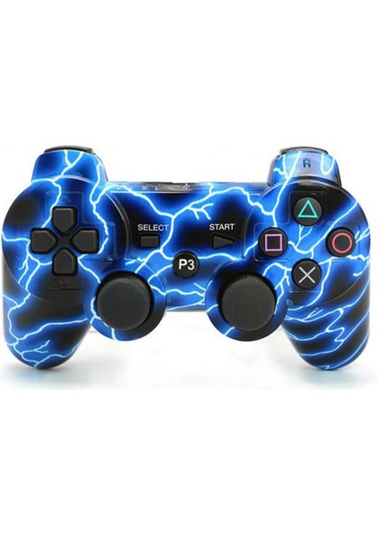 Şarj Kablosu ile Sony Playstation 3 Için Ps3 Denetleyici Kablosuz 6 Eksenli Çift Şok Oyun Denetleyicisi (Yurt Dışından)