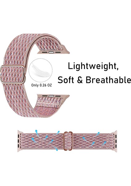 Apple Watch Kordonları 38/40/41MM ile Uyumlu Saat Kordonları, Iwatch Serisi 7/6/5/4/3/2/1 Se Için Esnek Naylon Solo Döngü Bandı, Kadın Erkek Için Ayarlanabilir 2'li Paket Elastik Kayış (Yurt Dışından)