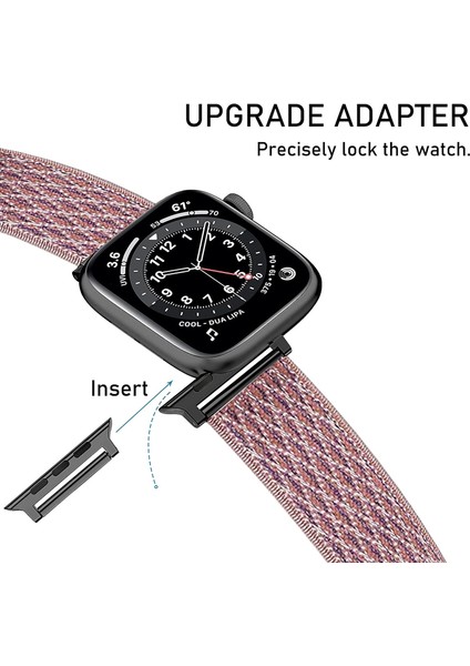 Apple Watch Kordonları 38/40/41MM ile Uyumlu Saat Kordonları, Iwatch Serisi 7/6/5/4/3/2/1 Se Için Esnek Naylon Solo Döngü Bandı, Kadın Erkek Için Ayarlanabilir 2'li Paket Elastik Kayış (Yurt Dışından)