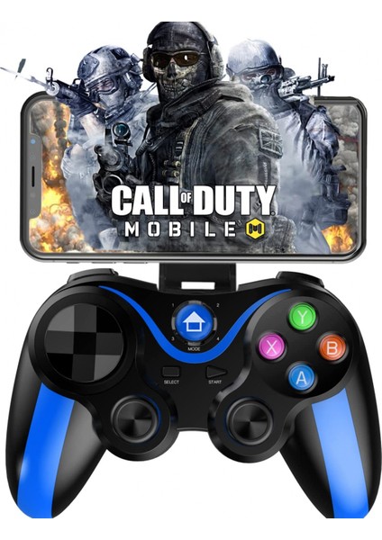 Mobil Oyun Denetleyicisi, Anahtar Eşleme Telefon Denetleyicisi Android Ios Için Kablosuz Mobil Denetleyici Joystick Gamepad (Siyah Mavi) (Yurt Dışından)