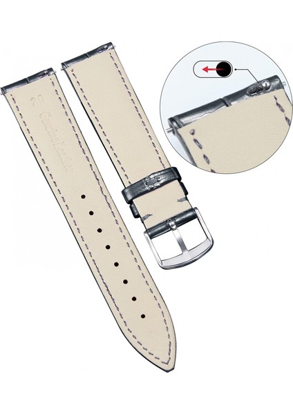 Avekı Hakiki Deri Yedek Saat Bandı Erkekler Kadınlar Için Çok Renkli Su Geçirmez, G-Siyah (22MM) (Yurt Dışından) modelleri