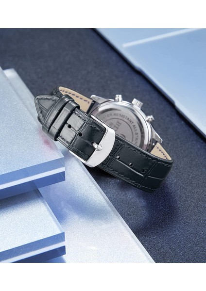 Avekı Hakiki Deri Yedek Saat Bandı Erkekler Kadınlar Için Çok Renkli Su Geçirmez, G-Siyah (22MM) (Yurt Dışından) fırsatları