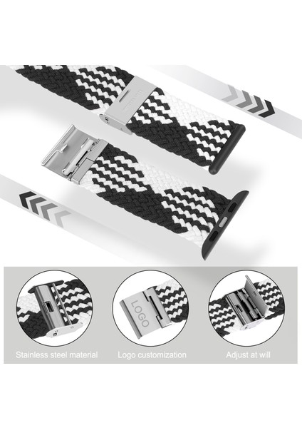 Apple Watch Bantları ile Uyumlu 38MM 40MM 41MM, Gerilebilir Örgülü Solo Döngü Elastik Kadın Erkek Yedek Spor Bileklik, Paslanmaz Çelik Tokalar ile (Yurt Dışından) fırsatları