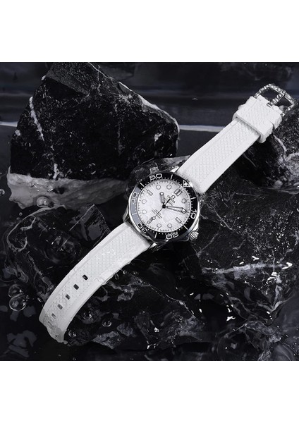 Avekı Saat Kordonları 22MM Paslanmaz Çelik Toka Hızlı Bırakma Floro Kauçuk Saat Kayışı Erkekler Için, Şarap Kırmızı (Yurt Dışından) indirimleri