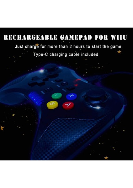 Wii U Pro Controller, Kablolu Wii U Oyun Pedi Wiiu Kontrolü Wii U Oyun Wii U Kablosuz Wii U Kumanda Çift Analog Joystick ile Wii U Için (Wiiu Için Denetleyicisi Siyah) (Yurt Dışından)