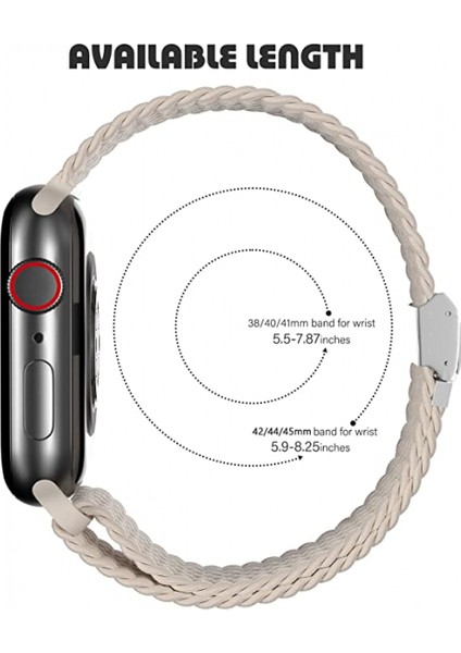 Apple Watch Band Için Örgülü Döngü Için 42MM 44MM 45MM Kadın/erkek, Iwatch Bantları Serisi Için Solace Elastics Streç Naylon Spor Kayış Bileklik 7 6 5 4 3 2 1 Se (Inci Beyazı) (Yurt Dışından) fiyatları