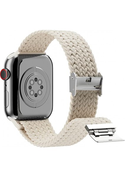 Apple Watch Band Için Örgülü Döngü Için 42MM 44MM 45MM Kadın/erkek, Iwatch Bantları Serisi Için Solace Elastics Streç Naylon Spor Kayış Bileklik 7 6 5 4 3 2 1 Se (Inci Beyazı) (Yurt Dışından) modelleri