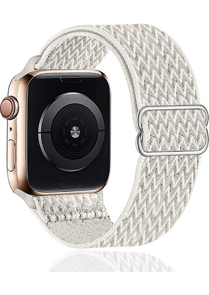 Apple Dalga Deseni Için Uygun Kayış Ayarlanabilir Naylon Örgülü Kayış Iwatch7 Japonca Kelime Toka Saat Kayışı 38MM 40MM 41MM (Yurt Dışından)