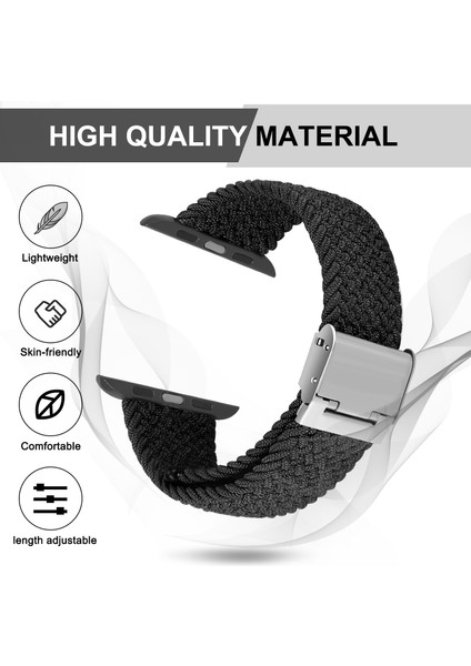 Apple Watch Bantları ile Uyumlu 42MM 44MM 45MM, Gerilebilir Örgülü Solo Döngü Elastik Kadın Erkek Yedek Spor Bileklik, Paslanmaz Çelik Tokalı (Yurt Dışından) fırsatları