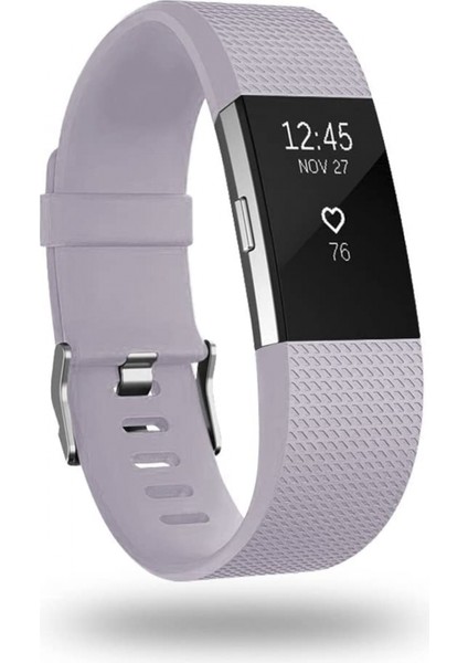 Akıllı Saat, Fitbit Charge 2 ile Uyumlu Bileklik Değiştirme Kayışı, Klasik ve Özel Ayarlanabilir Spor Bileklikler (Hafif Gri-L Lavanta) (Yurt Dışından)