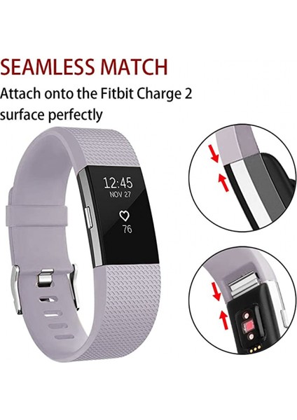 Akıllı Saat, Fitbit Charge 2 ile Uyumlu Bileklik Değiştirme Kayışı, Klasik ve Özel Ayarlanabilir Spor Bileklikler (Hafif Gri-L Lavanta) (Yurt Dışından) fiyatları