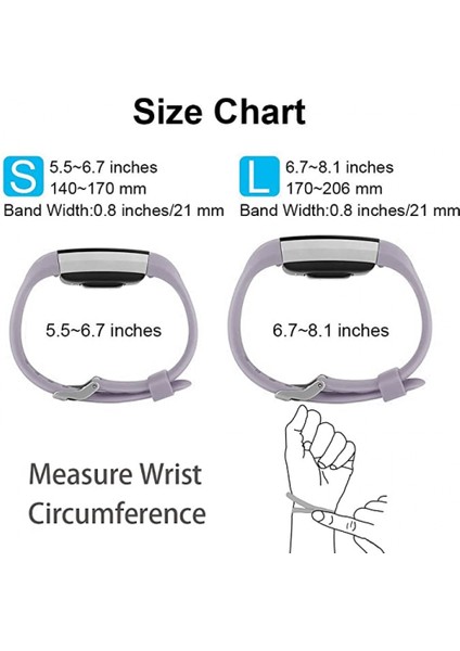 Akıllı Saat, Fitbit Charge 2 ile Uyumlu Bileklik Değiştirme Kayışı, Klasik ve Özel Ayarlanabilir Spor Bileklikler (Hafif Gri-L Lavanta) (Yurt Dışından) modelleri