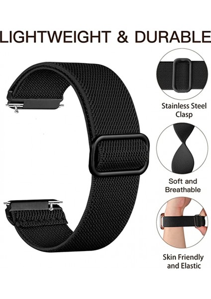 Akıllı Saat Elastik Naylon Solo Bant, Fitbit Versa / Fitbit Versa 2 Bantla Uyumlu, Yumuşak Naylon Dokuma Ayarlanabilir Spor Saat Bandı, Kadın ve Erkek Bileklik (Siyah/mavi/yeşil) (Yurt Dışından)