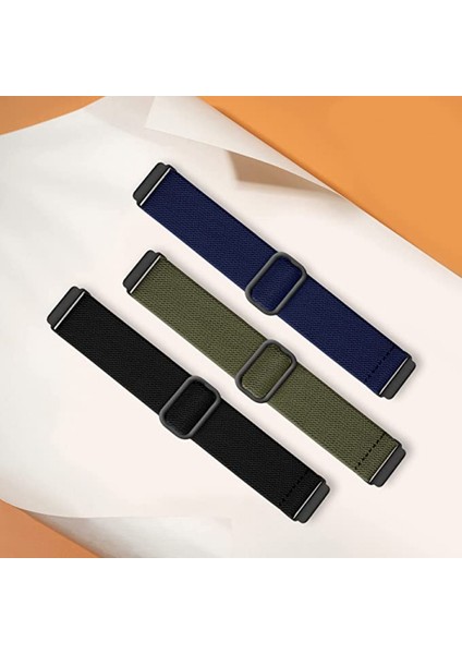 Akıllı Saat Elastik Naylon Solo Bant, Fitbit Versa / Fitbit Versa 2 Bantla Uyumlu, Yumuşak Naylon Dokuma Ayarlanabilir Spor Saat Bandı, Kadın ve Erkek Bileklik (Siyah/mavi/yeşil) (Yurt Dışından)