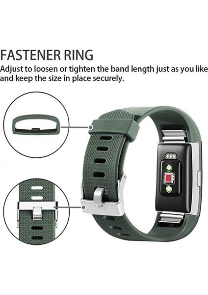 Akıllı Saat, Fitbit Charge 2 ile Uyumlu Bileklik Değiştirme Kayışı, Klasik ve Özel Ayarlanabilir Spor Bileklikler (Olive Green-L) (Yurt Dışından) modelleri
