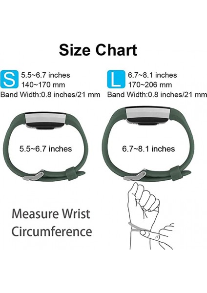 Akıllı Saat, Fitbit Charge 2 ile Uyumlu Bileklik Değiştirme Kayışı, Klasik ve Özel Ayarlanabilir Spor Bileklikler (Olive Green-L) (Yurt Dışından) fırsatları