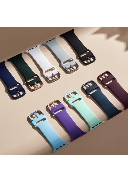 Apple Saat Kayışı Yumuşak Silikon Spor Bileklik Yedek Kayışı, Tüm Iwatch Serisine Uygundur (Abyss Mavisi 38/40/41 Mm) (Yurt Dışından) modelleri