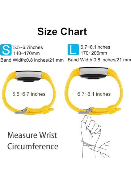 Akıllı Saat, Fitbit Charge 2 ile Uyumlu Bileklik Değiştirme Kayışı, Klasik ve Özel Ayarlanabilir Spor Bileklikler (Limon Sarısı-S) (Yurt Dışından) fırsatları