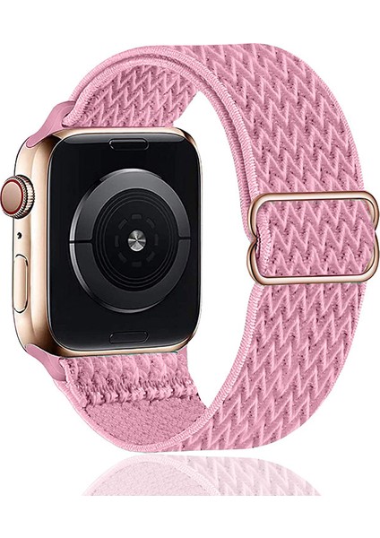 Apple Için Uygun Dalga Desenli Kayış Ayarlanabilir Naylon Örgülü Kayış Iwatch7 Gün Tokalı Saat Kayışı 38MM 40MM 41MM (Yurt Dışından)