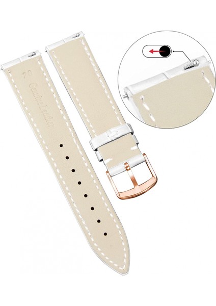 Avekı Hakiki Deri Yedek Saat Kordonu Erkekler Kadınlar Için Çok Renkli Su Geçirmez, Gr-Beyaz (24MM) (Yurt Dışından) fırsatları