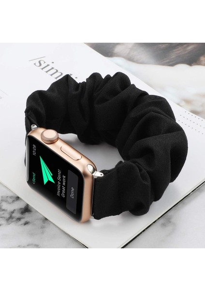 Apple Watch Band 38MM 40MM 41MM ile Uyumlu Bant Için, Scrunchie Elastik Bileklik Yedek Kayış Iwatch Serisi ile Uyumlu 7 6 5 4 3 2 1 Se Kadınlar Için (Siyah) (Yurt Dışından) fiyatları