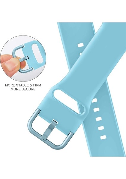 Apple Saat Kayışı Yumuşak Silikon Spor Bileklik Yedek Kayışı, Tüm Iwatch Serisine Uygundur (Açık Mavi 42/44/45MM) (Yurt Dışından) modelleri