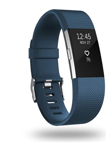 Akıllı Saat, Fitbit Charge 2 ile Uyumlu Bileklik Değiştirme Kayışı, Klasik ve Özel Ayarlanabilir Spor Bileklikler (Koyu Mavi-L) (Yurt Dışından)