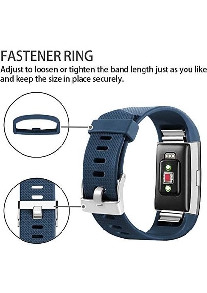 Akıllı Saat, Fitbit Charge 2 ile Uyumlu Bileklik Değiştirme Kayışı, Klasik ve Özel Ayarlanabilir Spor Bileklikler (Koyu Mavi-L) (Yurt Dışından) fırsatları