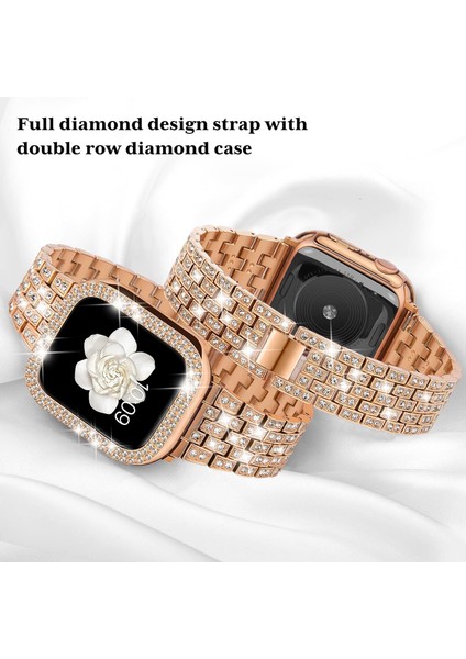 Avekı Kılıf Serisi ile Uyumlu Apple Watch Band Iwatch6/5/4/3/2/1, Bling Tam Elmas Taklidi Kadın Kız Takı Saat Bandı Için Şık Kristal Yedek Ayarlanabilir Bant, Rosegold (40MM) (Yurt Dışından) modelleri